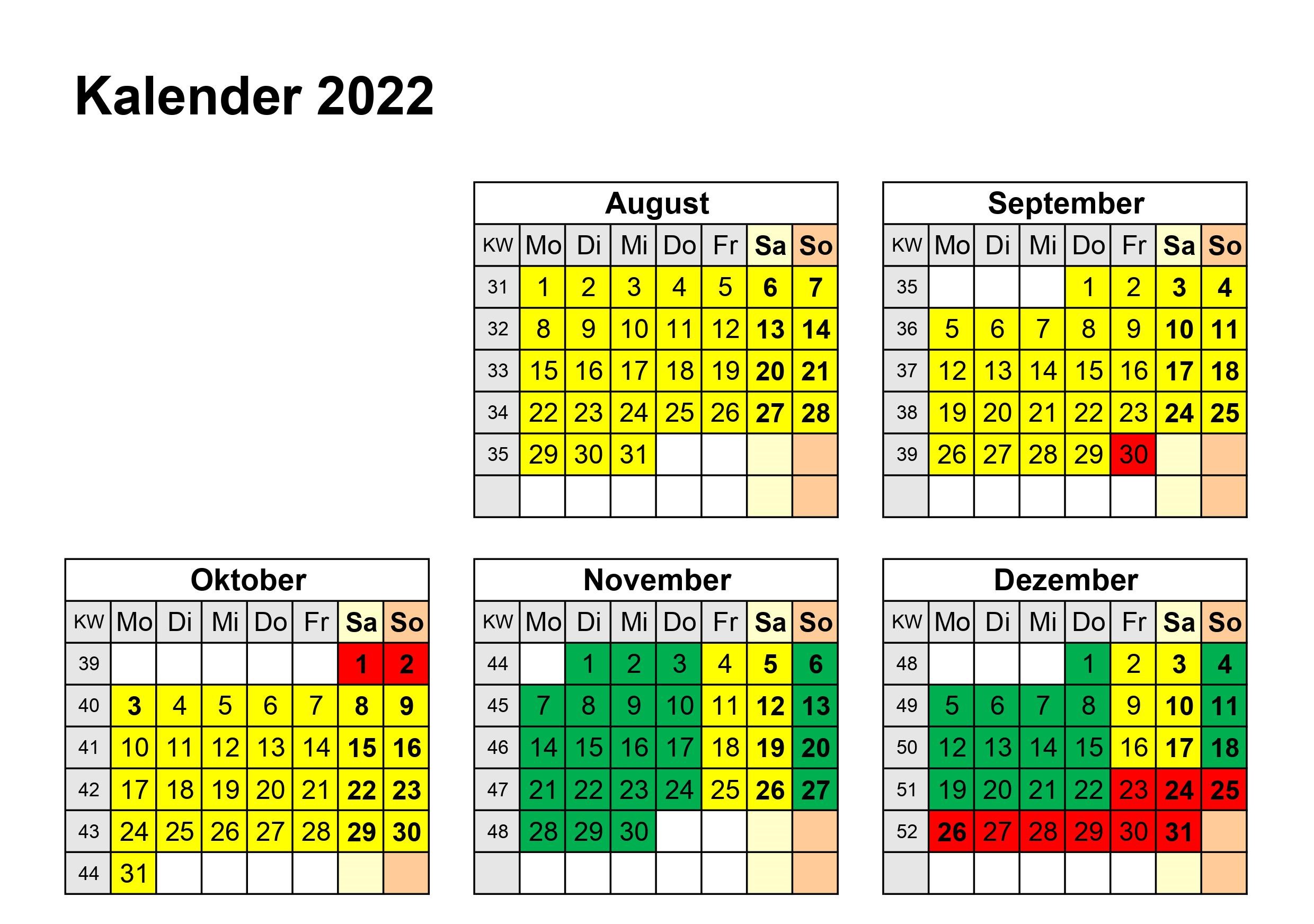 Kalender 2022 neu